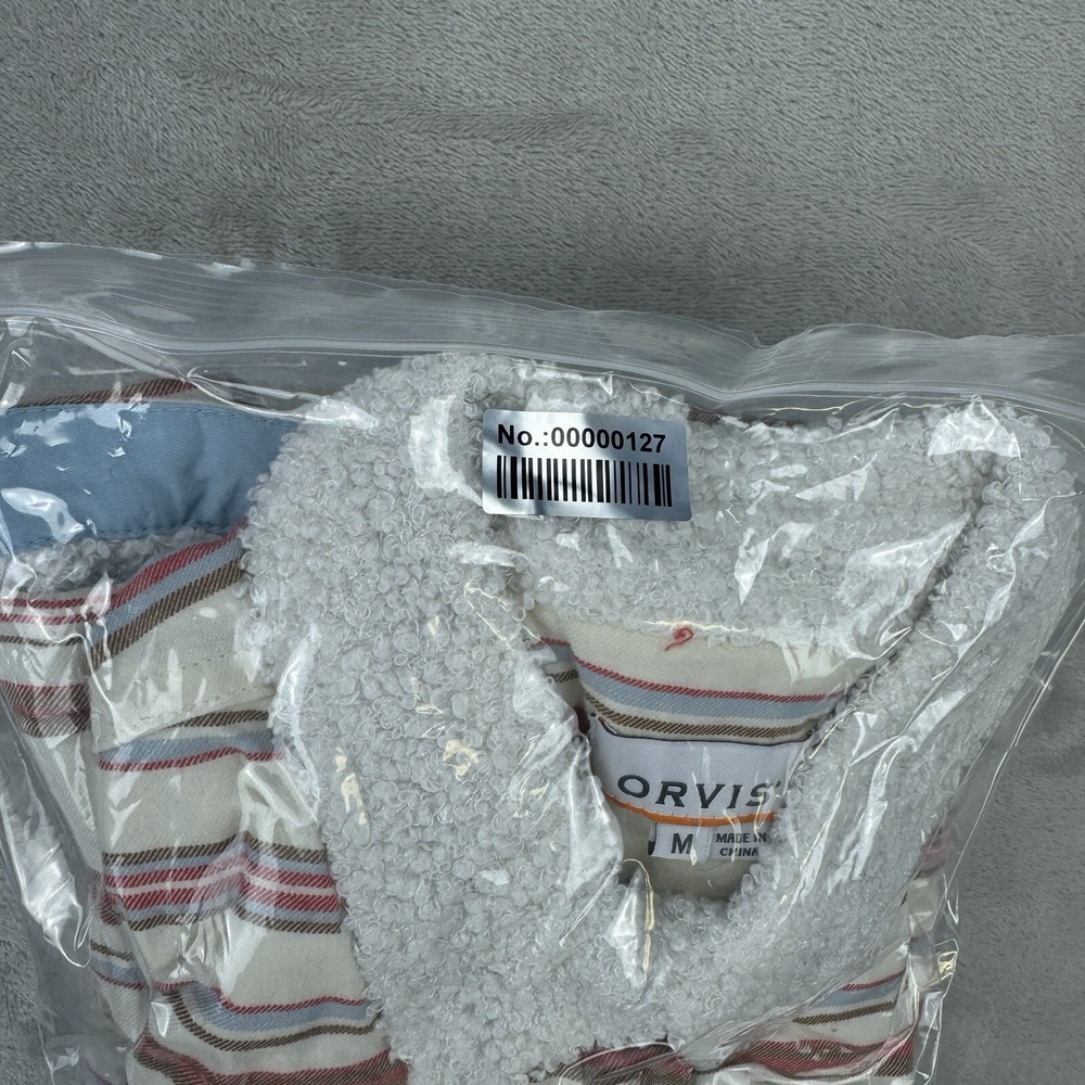 Orvis Shacket Womens Medium Shirt Jacket Fleece Lined Plaid Flannel Snap Button - Picture 15 of 15